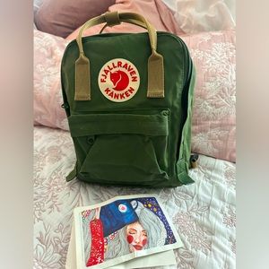 New Fjallraven Kånken Mini Backpack Green/Clay